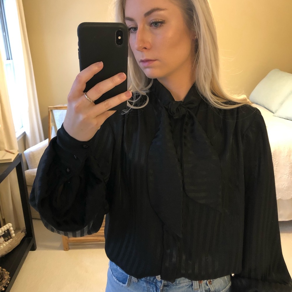 Black Button Down Blouse. - image 2